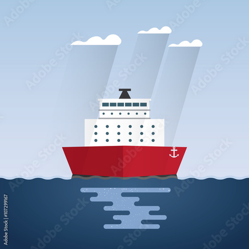 ship on the sea