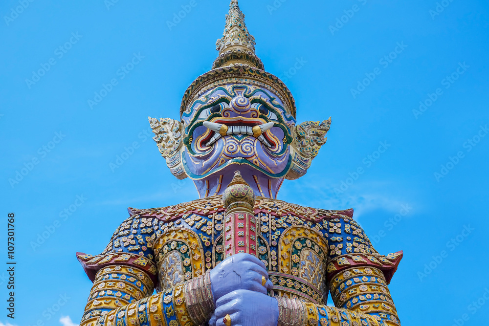 Purple Giant in Thailand on Blue sky
