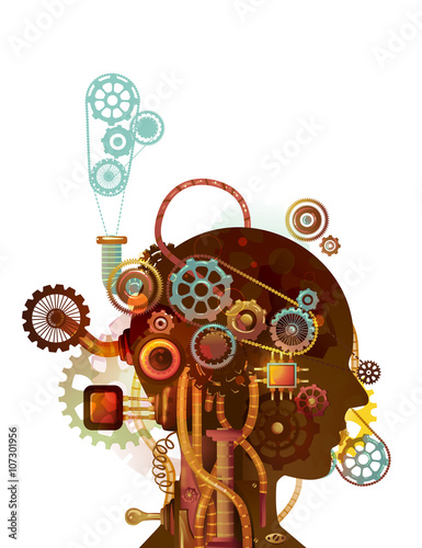Steampunk Man Brain