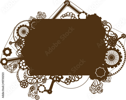 Steampunk Silhouette Frame