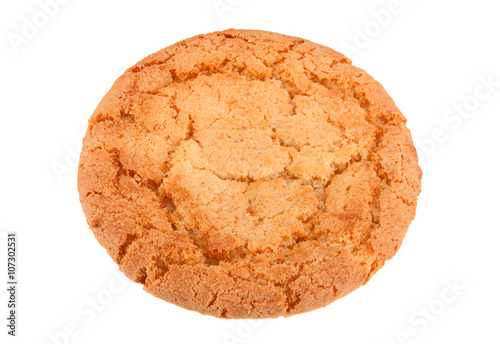 Baked biscuit on white
