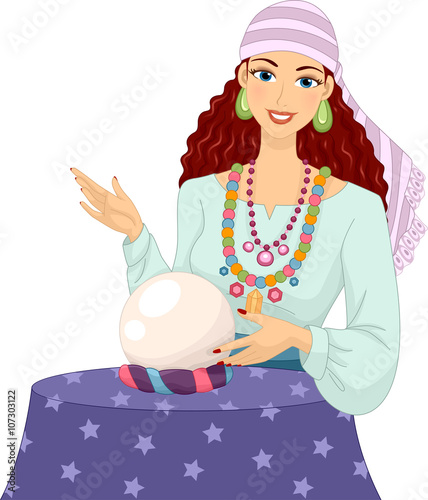 Psychic Girl Gypsy Crystal Ball