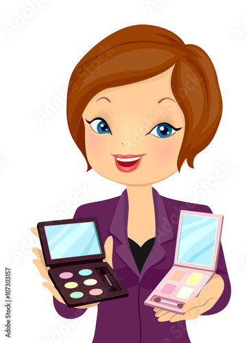 Girl Beauty Consultant Make Up Recommend