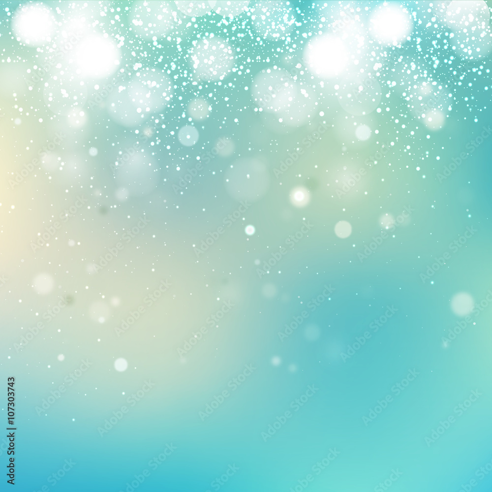 Abstract cool blue bubbles background.