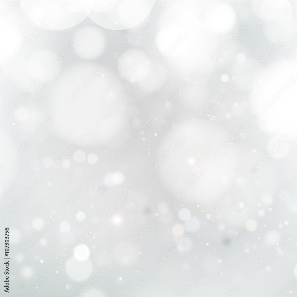 Beautiful celebration background with white and grey color toned blurred  lights Stock Illustration | Adobe Stock