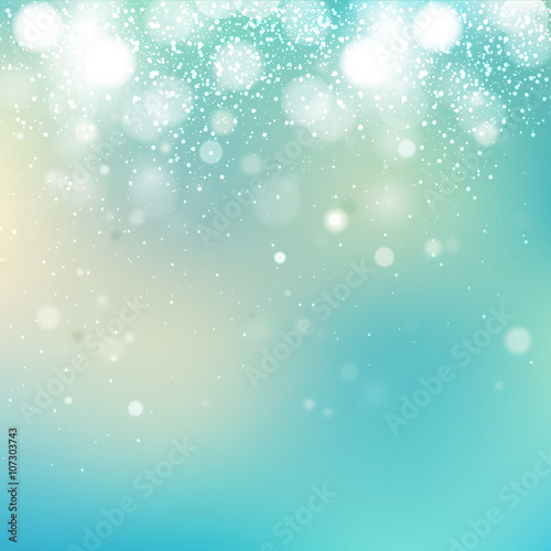 Abstract cool blue bubbles background.