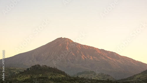 Sunrise over Mount Meru. Arusha, Tanzania. 