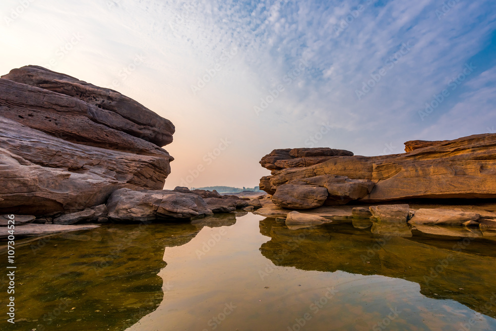 Thailand grand canyon (sam pan bok) at Ubon Ratchathani, Thailan