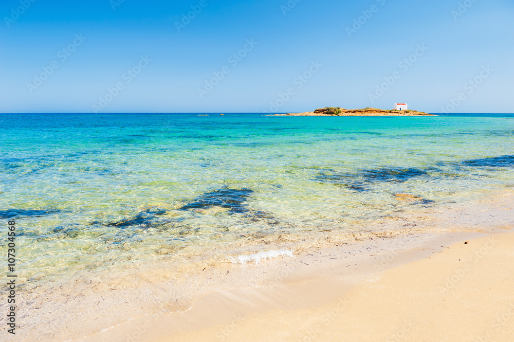 Wild beach on Crete island, Greece