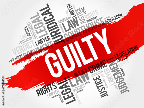Guilty word cloud concept