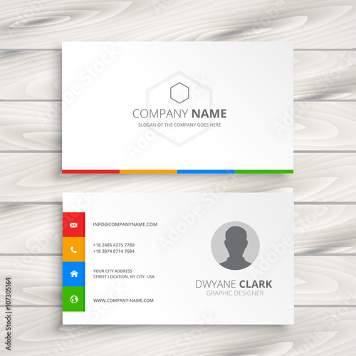 clean white business card