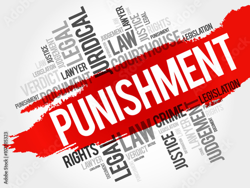 Punishment word cloud concept