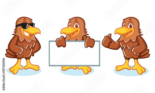 Hawk Mascot Vector happy