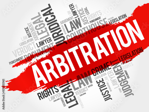 Arbitration word cloud concept