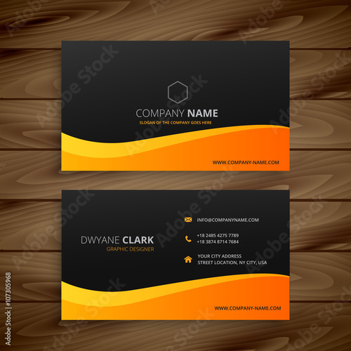 yellow wave business card