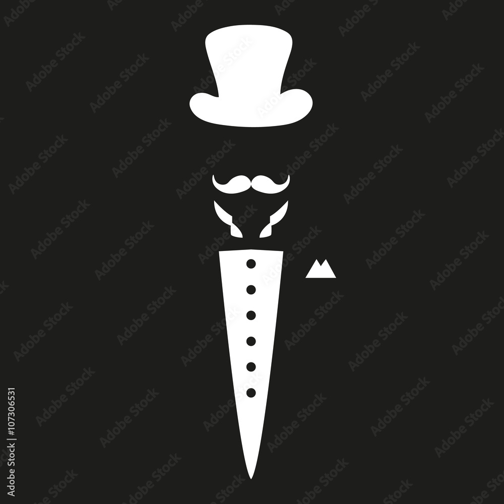 classic suit in flat dessign classic suit in flat dessign