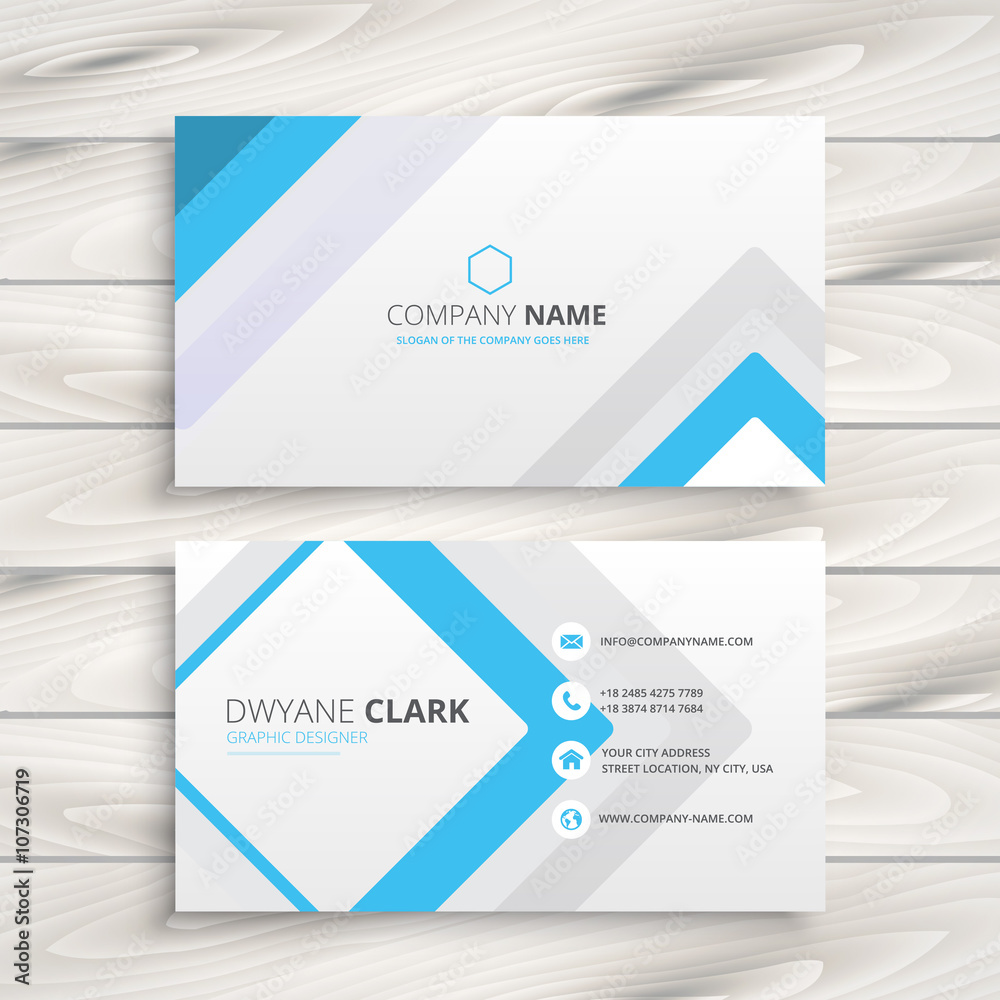 light white business card minimal design