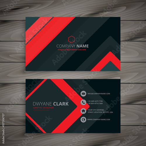 minimal dark business card design