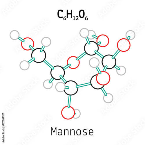 C6H12O6 Mannose molecule