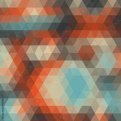 Multicolored geometric wattled mosaic pattern wallpaper