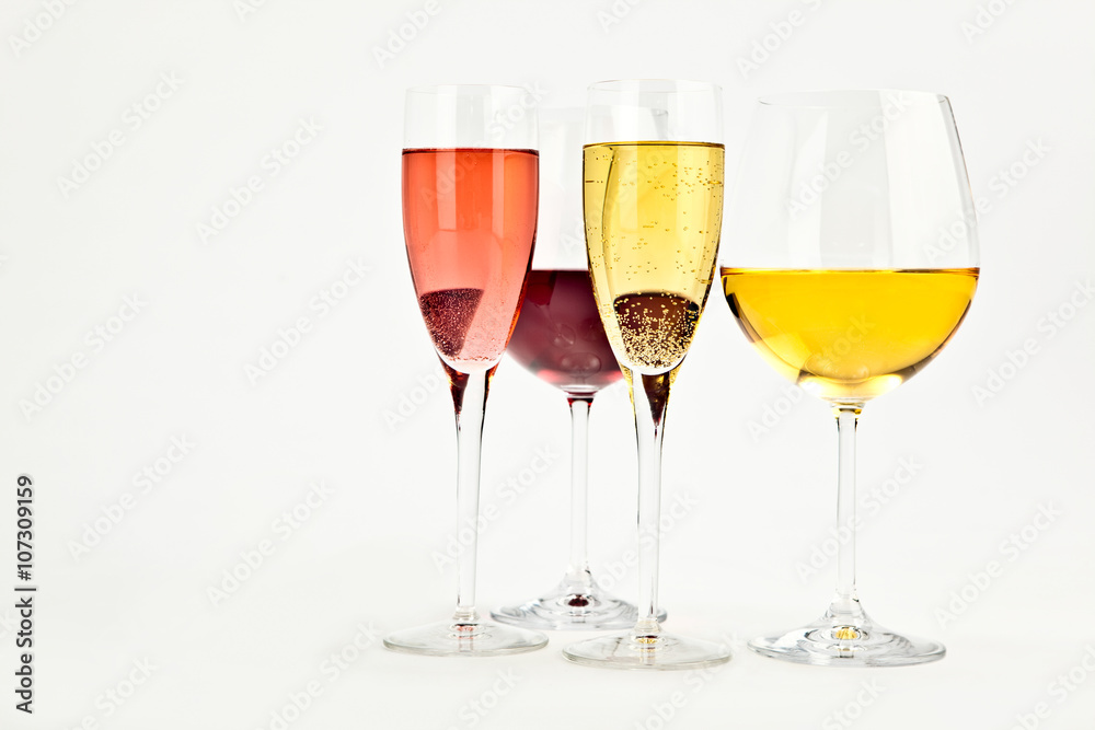 red white wine bottle composition set isolated on white red white wine bottle composition set isolated on white