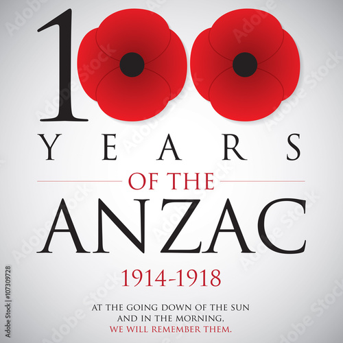 ANZAC (Australia New Zealand Army Corps) Day card in vector format.
