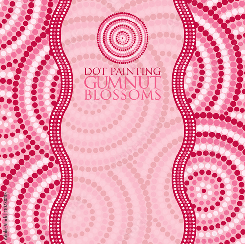 Abstract Aboriginal dot painting in vector format.