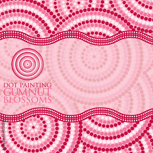 Abstract Aboriginal dot painting in vector format.
