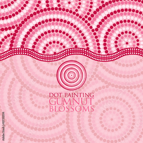 Abstract Aboriginal dot painting in vector format.