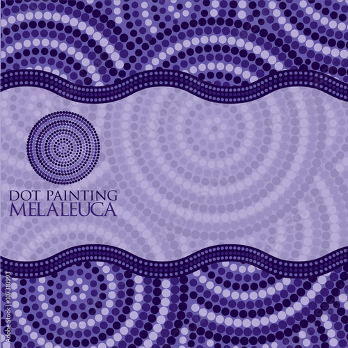 Abstract Aboriginal dot painting in vector format.