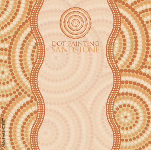 Abstract Aboriginal dot painting in vector format.