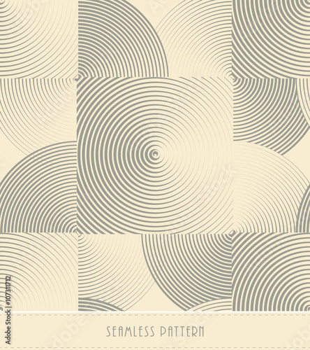 a vintage seamless circle and square pattern in light gray