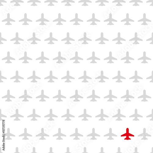 Jets Patterns Red Plane