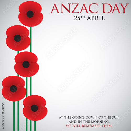 ANZAC (Australia New Zealand Army Corps) Day card in vector format.