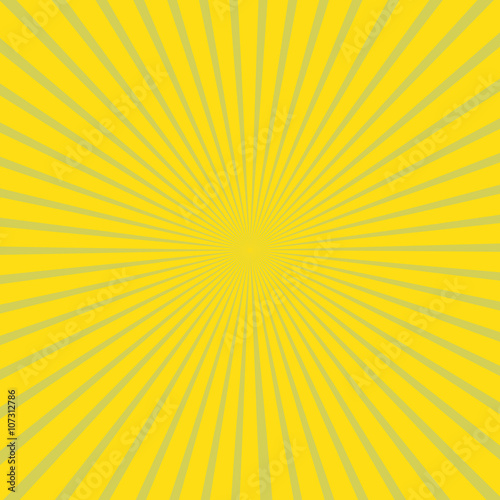 Yellow vector background of radial lines