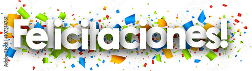 Congratulations paper banner.