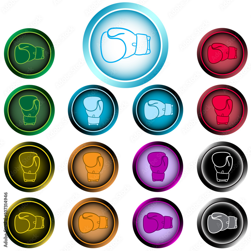 Clipart icon of boxing gloves Clipart icon of boxing gloves