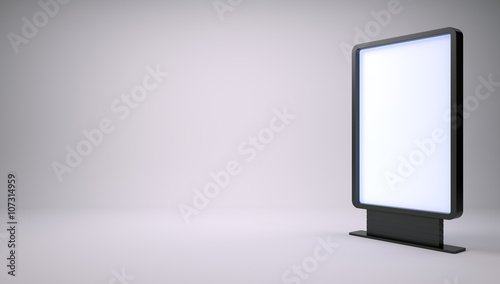 Banner with blank screen