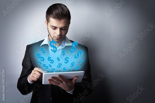 Making money online concept...