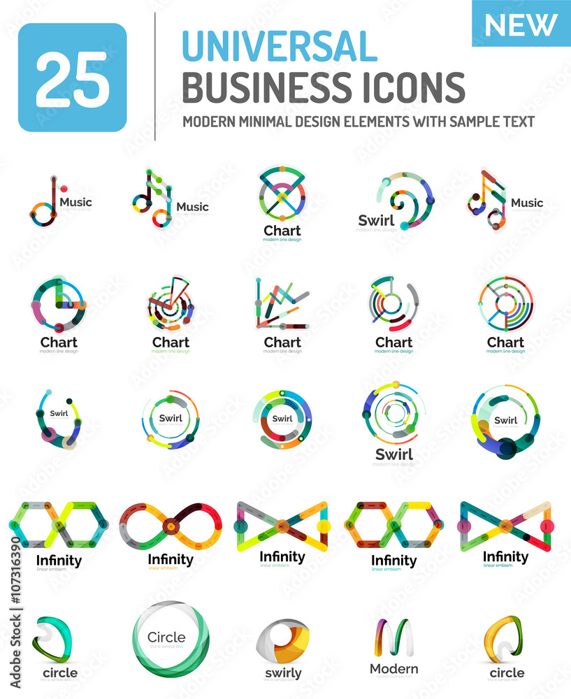 Collection of abstract company logo design concepts Collection of abstract company logo design concepts