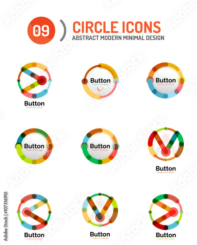 Collection of abstract circle logos © antishock