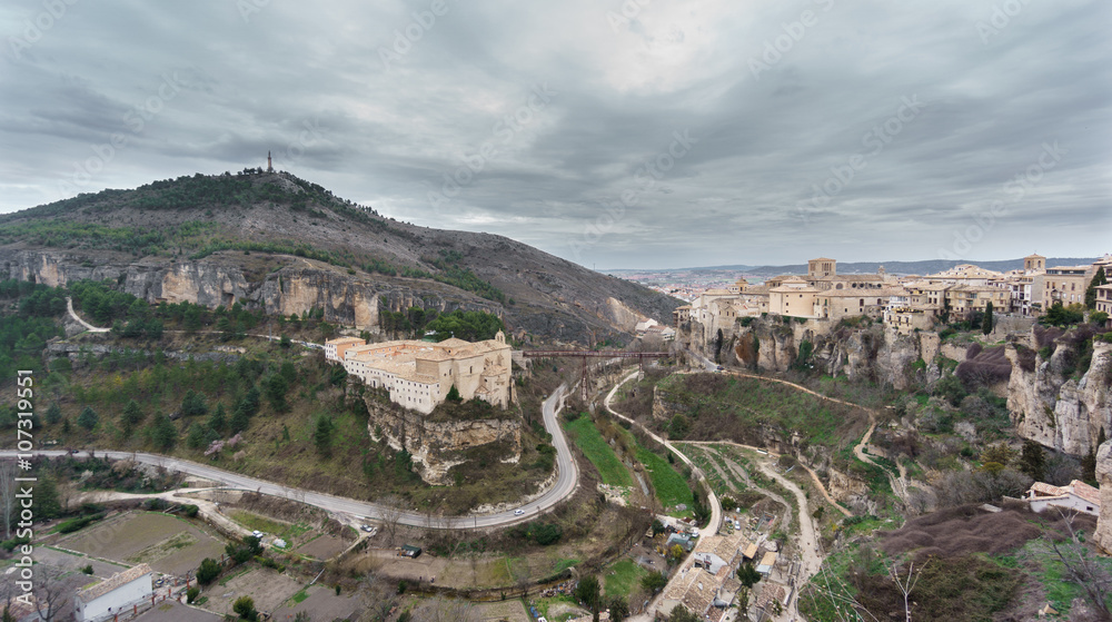 View of Cuenca and the Parador de Turismo, Spain