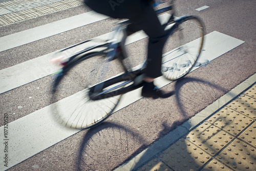 Photography cycling in the city