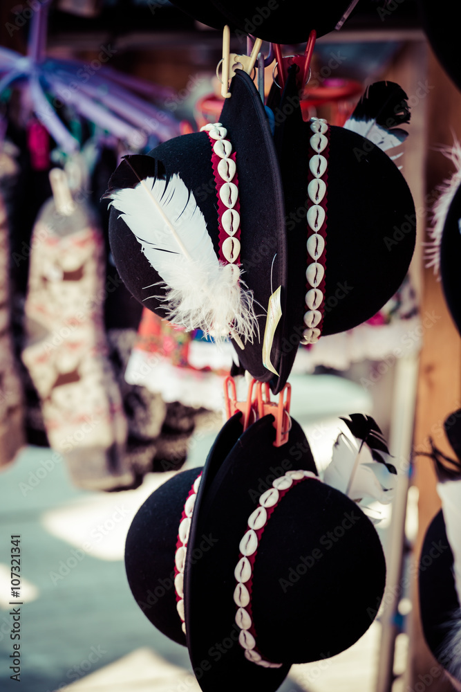 Traditional hat of Polish highlanders Souvenir from Polish mount