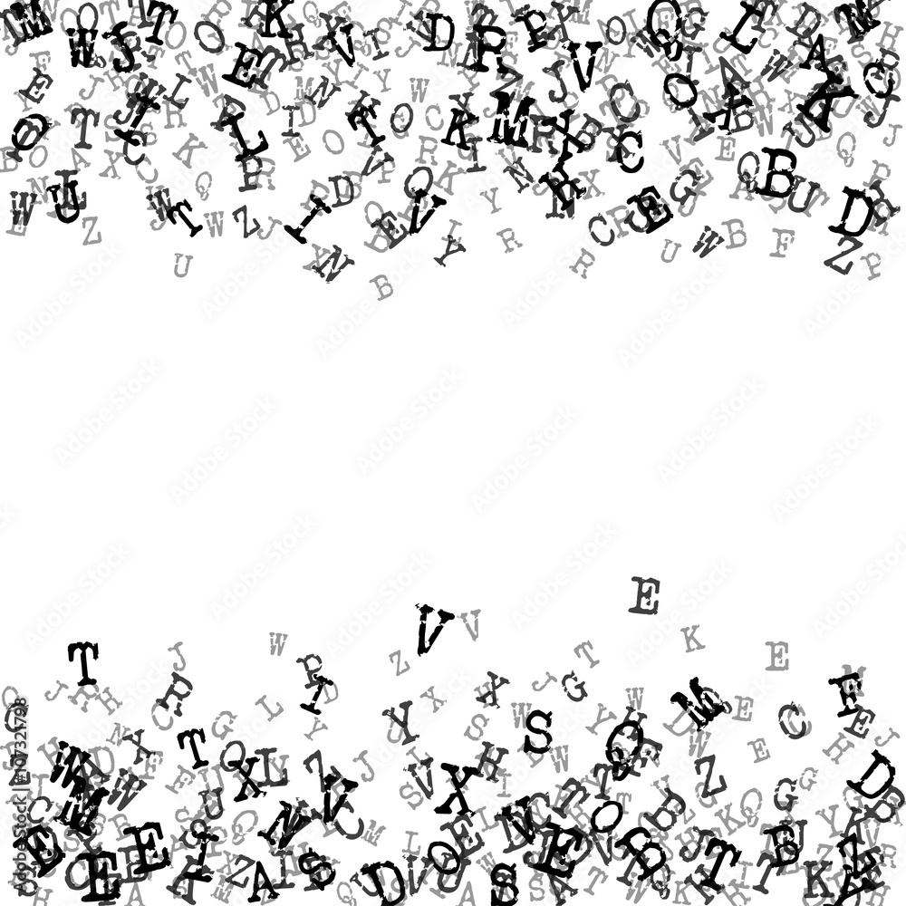 Obraz premium Alphabet Background in black A