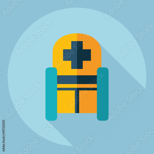 Flat modern design with shadow  Icon disabled carriage