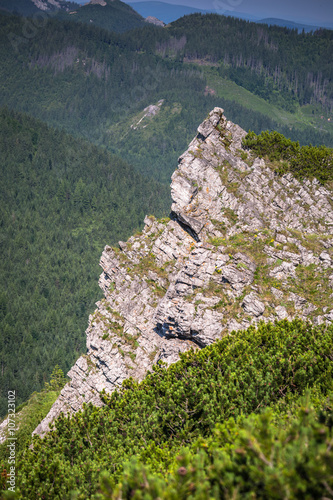 View of Tatra Mountains from hiking trail. Poland. Europe.