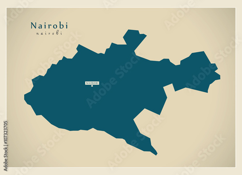 Modern Map - Nairobi KE