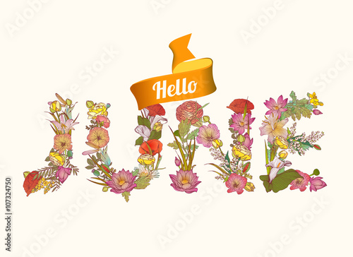 Hello june.  Floral letters
