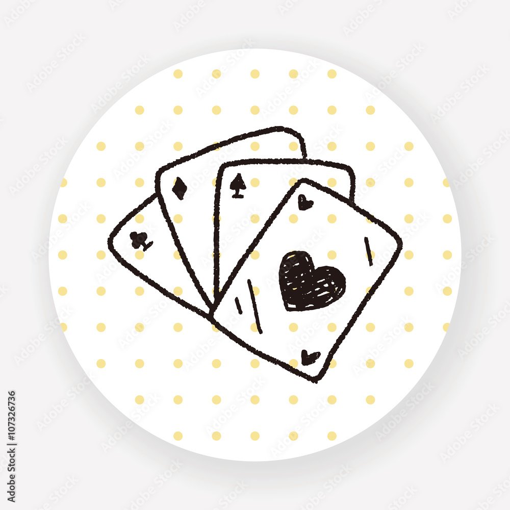 Fototapeta premium Doodle Poker